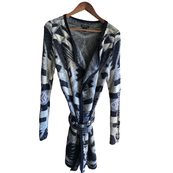 Lucky Brand Wool Blend Live in Love Longline Open Front Sweater. Medium - Picture 7 of 12